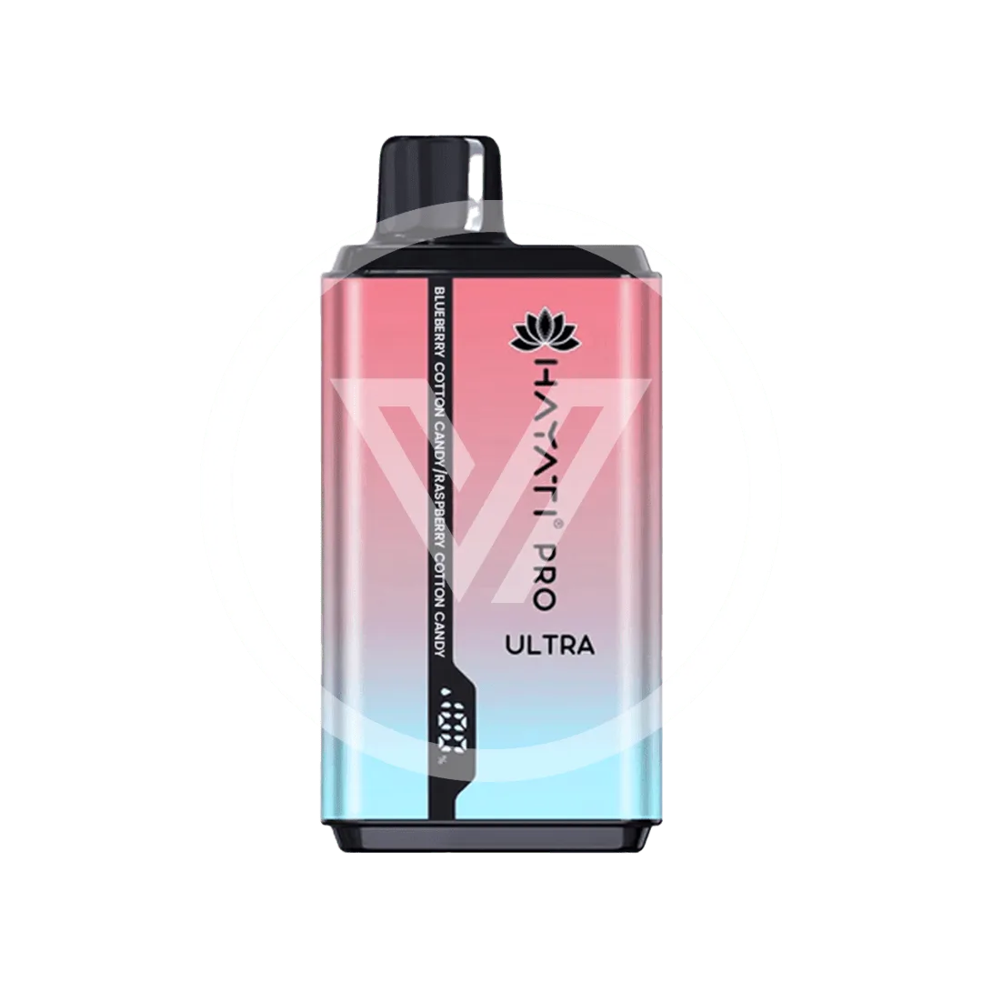 Hayati Pro Ultra Disposable 15k Puff Blueberry Cotton Candy / Raspberry Cotton Candy