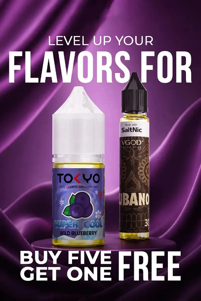 Buy 5 get 1 free on selected e-liquids