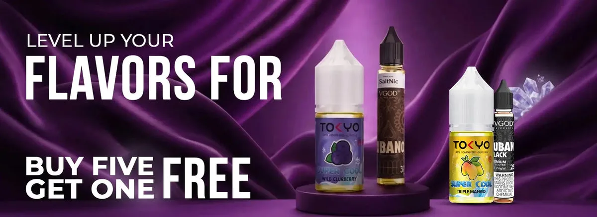 Buy 5 get 1 free on selected e-liquids